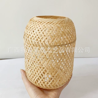 手工竹编酒店民宿庭院装饰DIY田园风复古灯笼灯罩竹编创意灯笼罩
