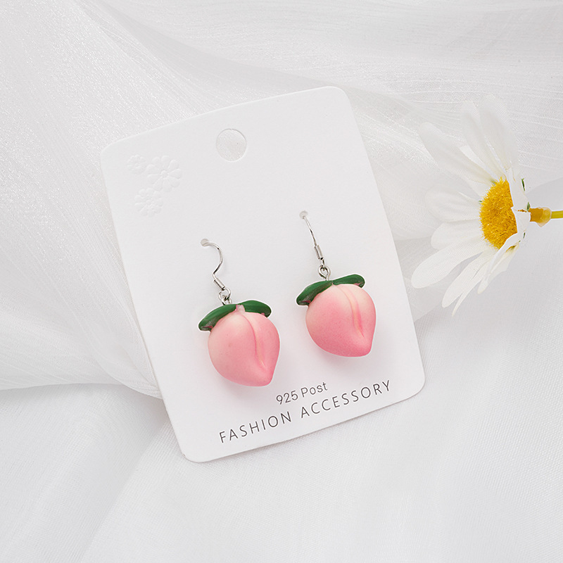 Fruit Pattern Women's Gender Plating, Inlay Design 1 Pair IG Style Simple Style Fruit Plating Inlay Alloy Rhinestones Ear Studs