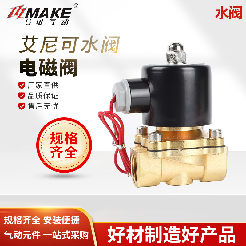 艾尼克锌合金水阀 电磁阀 2W025-08/2W040-10 二位二通电磁阀