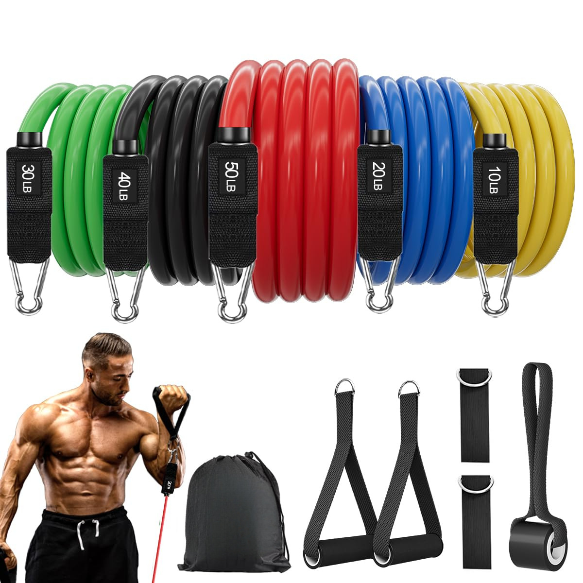 resistance band, workout band resistance band for workout men and women fitness, strength training home fitness equipment sports band