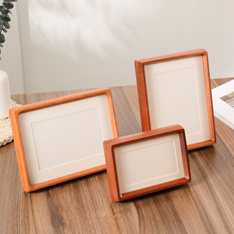 Solid wood mortise and tenon photo frame empty frame table decoration 8 inch a4 blank paper calligraphy calligraphy picture frame mounted DIY frame
