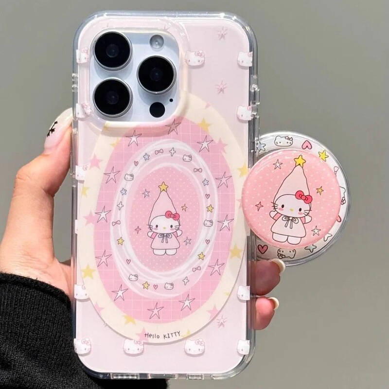 Kt Cat Suitable for Samsung S23Fe Mobile Phone Case S25Ultra/S24Plus Double-Layer Magnetic Suction 3 Apple 17Promax