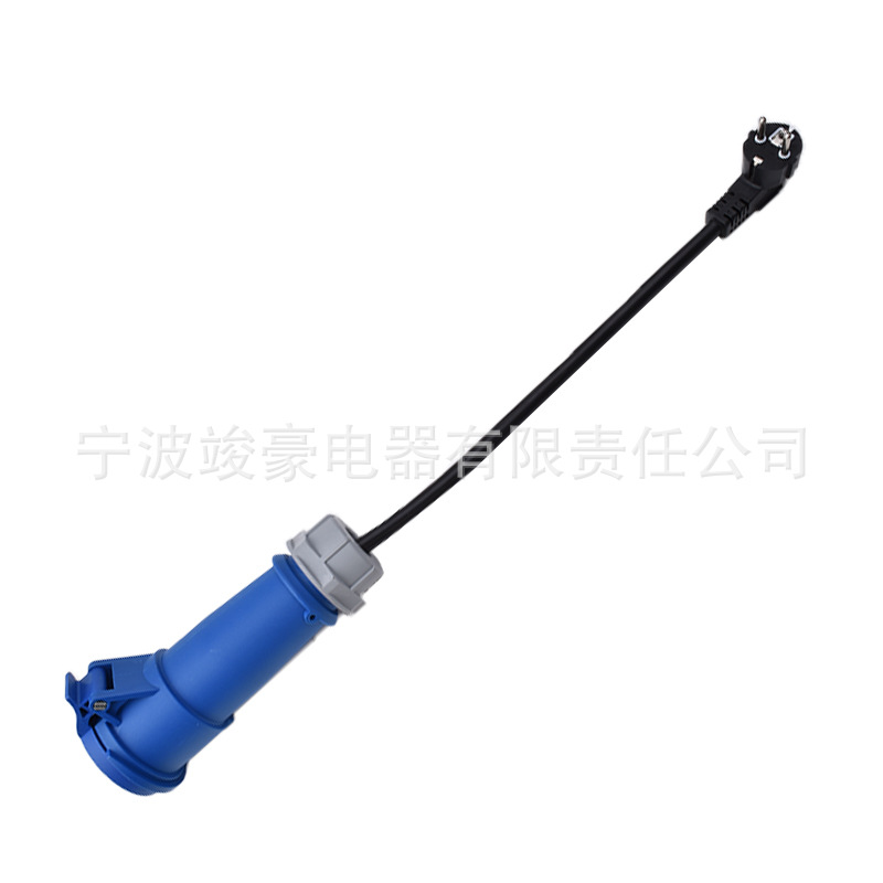16A欧标EU PLUG插头转32A工业CEE插孔英标UK国标美标充电线转接线