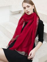 围巾女冬天高档爆款百搭2023新款保暖红色纱巾女士披肩韩版丝巾