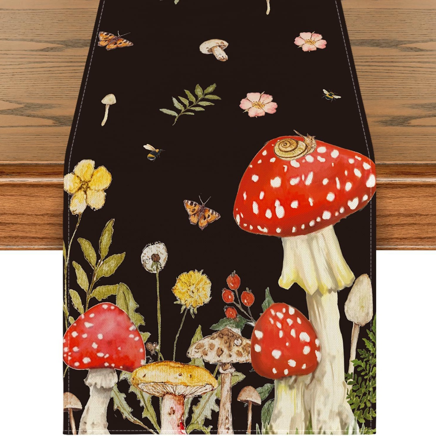 Primavera y verano venta en caliente bandejas de mesa transfronterizas frescas flores pastílicas imitación de tela de mesa de lino girasoles verde bandejas de mesa de hoja