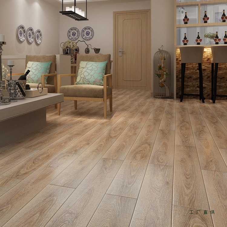 强化复合木地板家用卧室耐磨防水地暖木质碳素B1防火ENF环保12mm