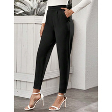 B 64968 High Waist Slant Pocket Tapered Pants ����б��׶�γ�