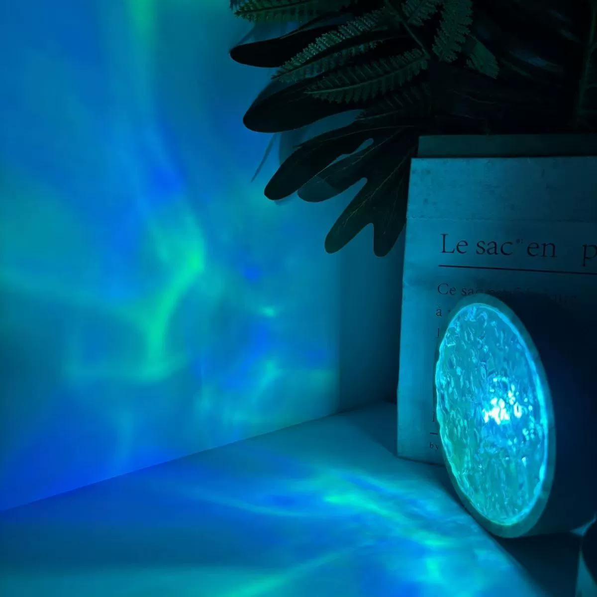 Оптовая продажа светодиодная водяная рябь ночной свет из цельного дерева светящегося основания статический круглый diy украшения подарочные красочные огни