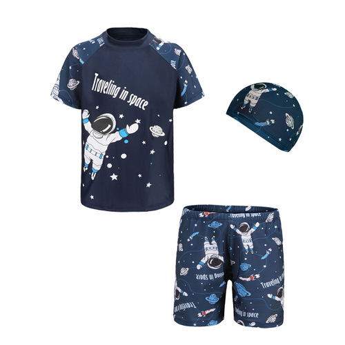 Quick-drying children's swimsuits for boys and girls new small and medium-sized split baby girls swimwear and trunks set wholesale