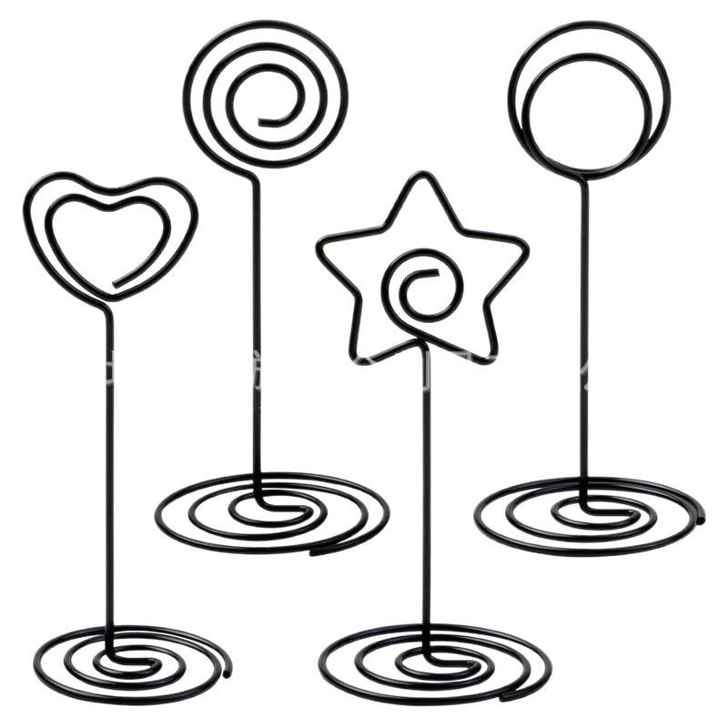 Clip de nota creativa Transfronteriza Popular con asiento clip de foto de oro rosa 8,5 CM clip de asiento de boda romántica