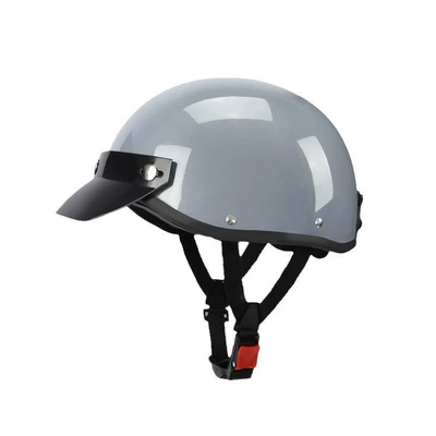 Half Helmet Four Seasons Riding – Motosiklet kaskı (dəbilqə) - 3c-gray-brim-free-size-55-62-head-circumference