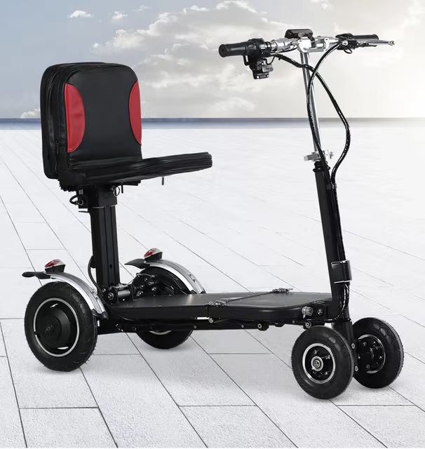 Cross-Border Best-Selling Folding Electric Mobility Scooter for the Elderly, Three-Wheeled and Four-Wheeled Electric Scooter for the Disabled, Hot-Selling Cross-Border