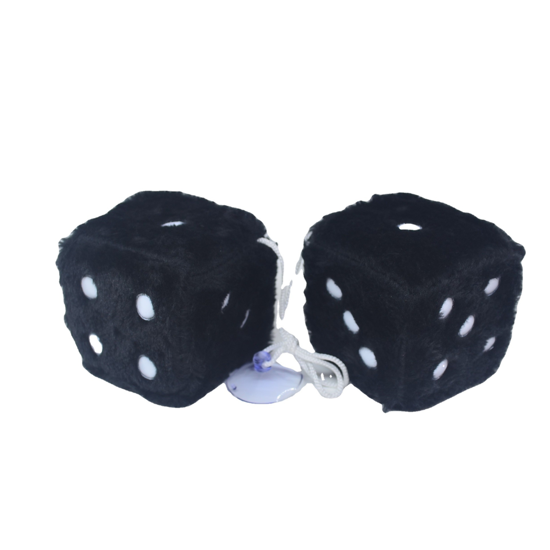 Amazon transfronterizo de 6cm de lana de largo Punto de estampado caliente dados Cubo de juguete de peluche colgante espejo retrovisor colgar
