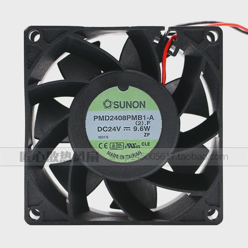 原装正品SUNON PMD2408PMB1-A 24V 9.6W 8cm 2线 机箱 散热风扇