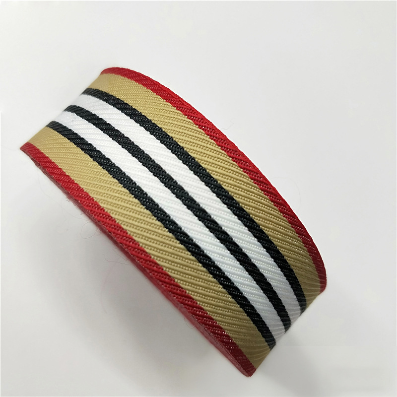 100D banda de banda de poliéster densa tricolor banda de banda de banda de banda lateral ropa bolsa accesorios en stock al por mayor