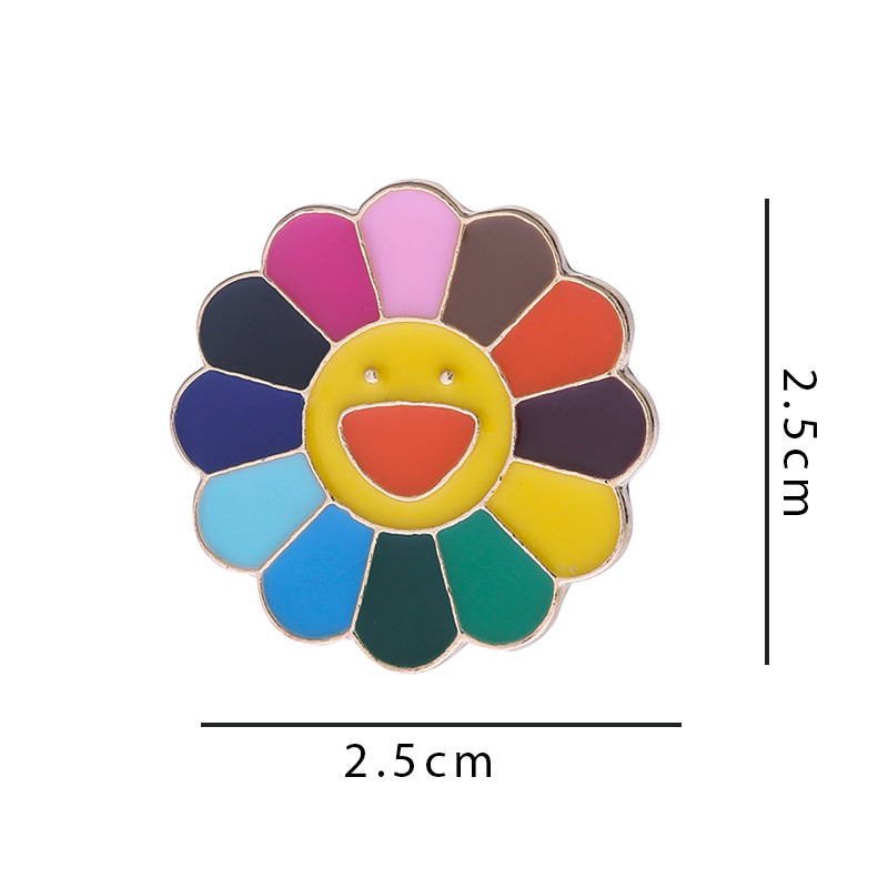 레인보우 스마일 페이스 플라워 CK33