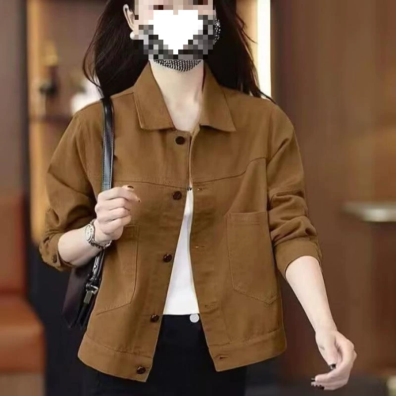 Весенние и осенние куртки женские сезонные повседневные короткие пальто маленькие ароматные волосы новые тонкие пальто модные