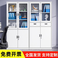 钢制文件柜铁皮柜办公室文件柜档案资料柜财务凭证柜带锁抽屉矮柜