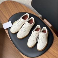 莞产D购级 经典休闲鞋LP鹿皮系带德训鞋平底舒适情侣款百搭小白鞋
