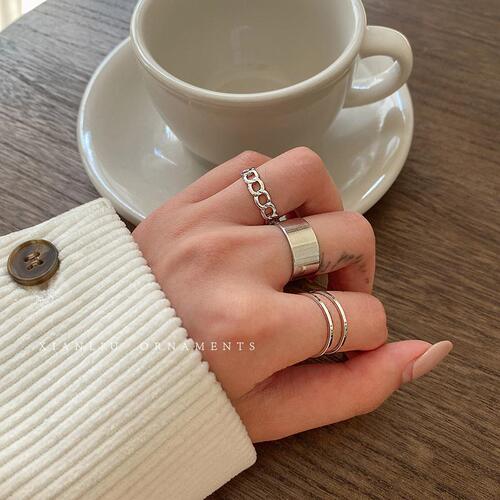 Ring Women's Fashion Personality Hip-Hop Opening Adjustable Index Finger Joint Ring Cold Style Niche Ins Retro Ring