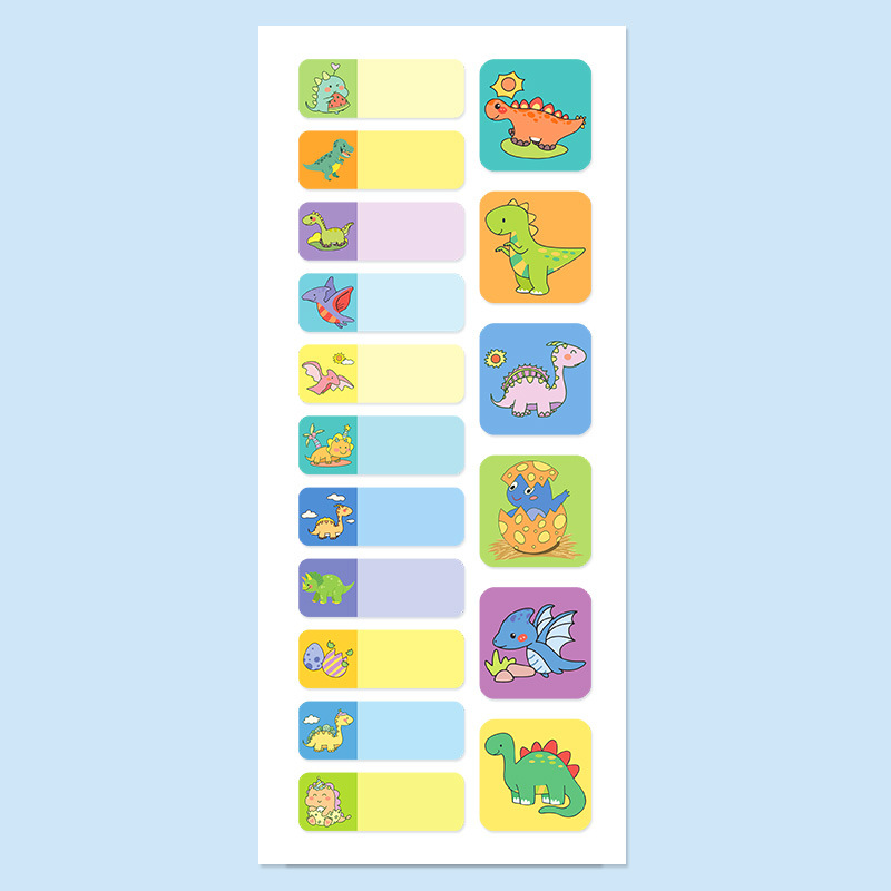 Waterproof name sticker, dinosaur