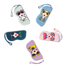 跨境新品创意可爱墨镜收纳包女士便携眼镜盒diy太阳镜硅胶眼镜包