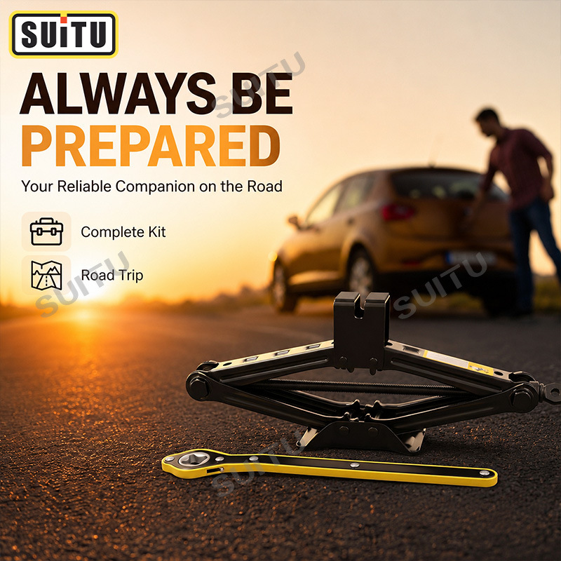 Scissor-type hand-cranked 0kg top for small cars, wholesale labor-saving car hand-cranked lever 0kg top