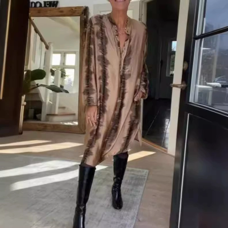 2024 Весеннее и Летнее Женское Платье Амазонки Трансграничные Взрывные Змеиная Кожа