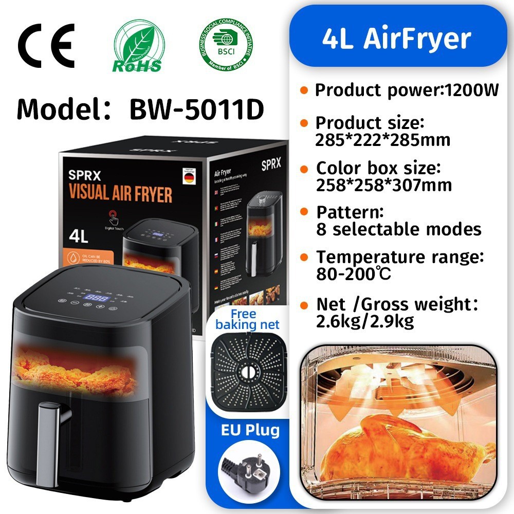 Sprx Air Fryer Household Flip-Free Airfryer Large Capacity Air Fryer Oven Air Fryer Visible