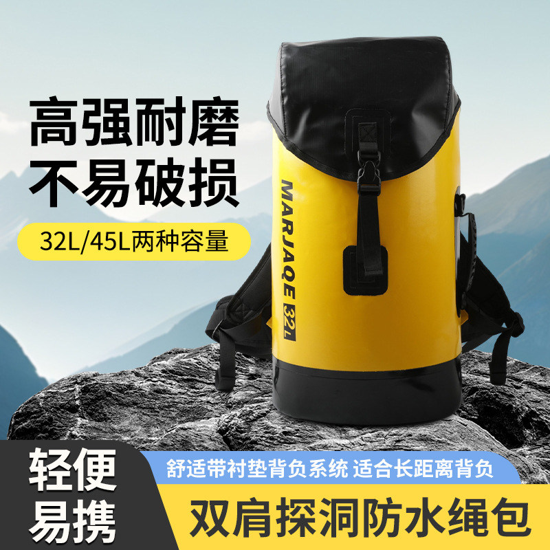 Mountaineering Bag Backpack Outdoor Waterproof Equipment Bag Water Rescue Adventure Caving River Rafting Waterproof Bag Rope Bag