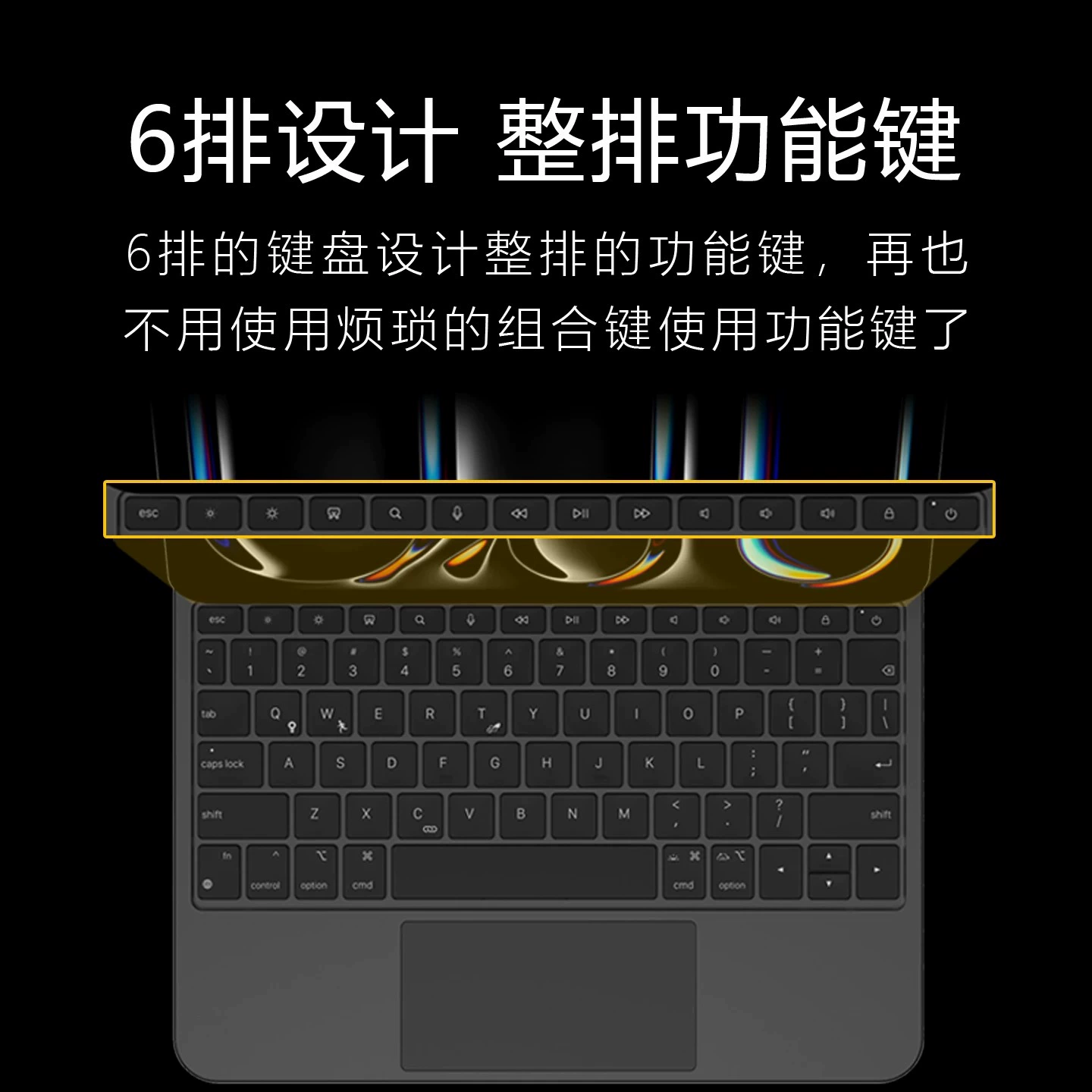 Подходит для ультратонкой алюминиевой сплава Magic Keyboard с магнитной подвеской и подсветкой для iPad Air5678, контактное соединение
