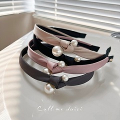 韓版黑色珍珠夏季發箍女高級感壓發發卡頭箍2023年新款髮飾批發