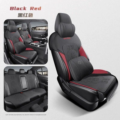 Modelə uyğun (Original) oturacaq örtükləri Seat Cushion Half Enveloped - black-and-red-memory-foam-version-14th-generation-xuanyi-special-five-seats
