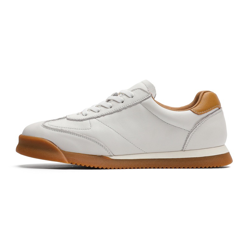[Cuero de vaca de cabeza] Nuevos zapatos de cuero genuino de moda de Dexun Agan transpirables deportivos casuales