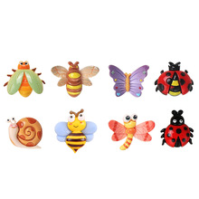 新品立体瓢虫乐园卡通蝴蝶配件diy树脂配件树脂小配件diy饰品配件