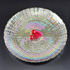 Hongyuan colorful electroplating glass plate Creative home fruit Pan Shara plate model room decoration plate wholesale