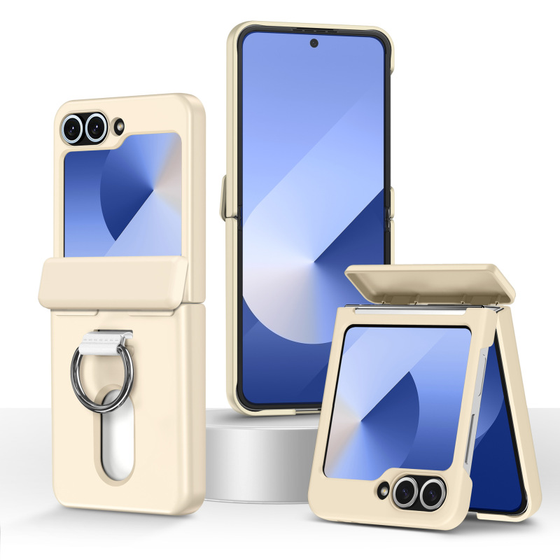 サムスン ZFlip7 透明携帯電話ケース折りたたみ中央軸バックルカードホルダー ZFlip6 落下防止保護ケースに適した国境を越えた|undefined