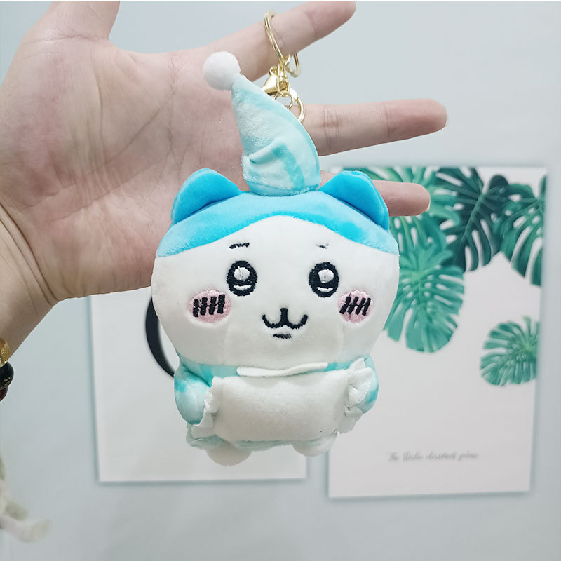 卡通自嘲熊chiikawa睡衣系列钥匙扣挂件吉伊卡哇乌萨奇玩偶挂饰批|undefined