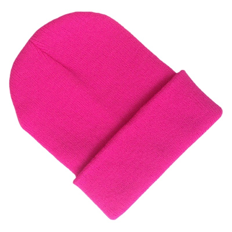 Baby Knit Hat, Cold Weather Hat, Autumn and Winter Children's Wool Hat, 3-8 Years Old, Rolled Brim, Cross-Border