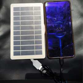 跨境太阳能板手机充电器USB接口户外柔性光伏板带线发电板小型