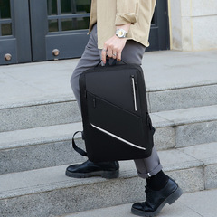 Cross-border men's business commuting computer bag USB charging student backpack school bag can be printed with logo one piece drop shipping