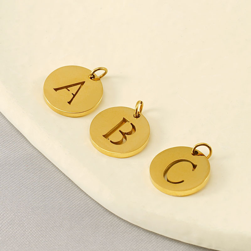 1 Stuk 12*1.4mm 304 Roestvrij Staal Letterpatroon Hanger display picture 2