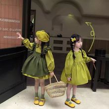 女童秋装新款森系长袖连衣裙时髦洛丽塔连衣裙中小童童装背心裙