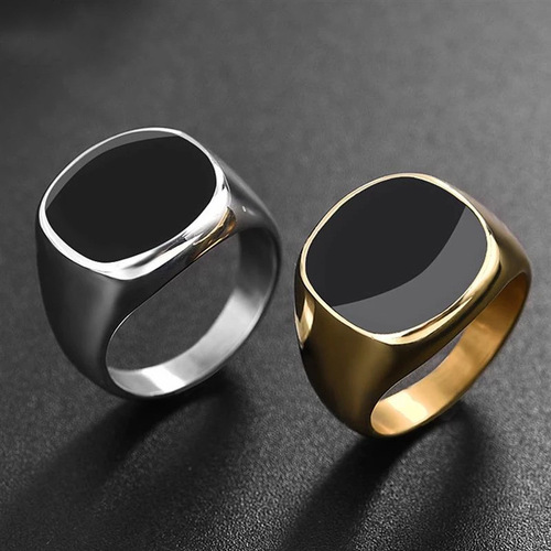 Xinghe wish cross-border e-commerce supply titanium steel round square oil dripping ring personalized ring European and American jewelry