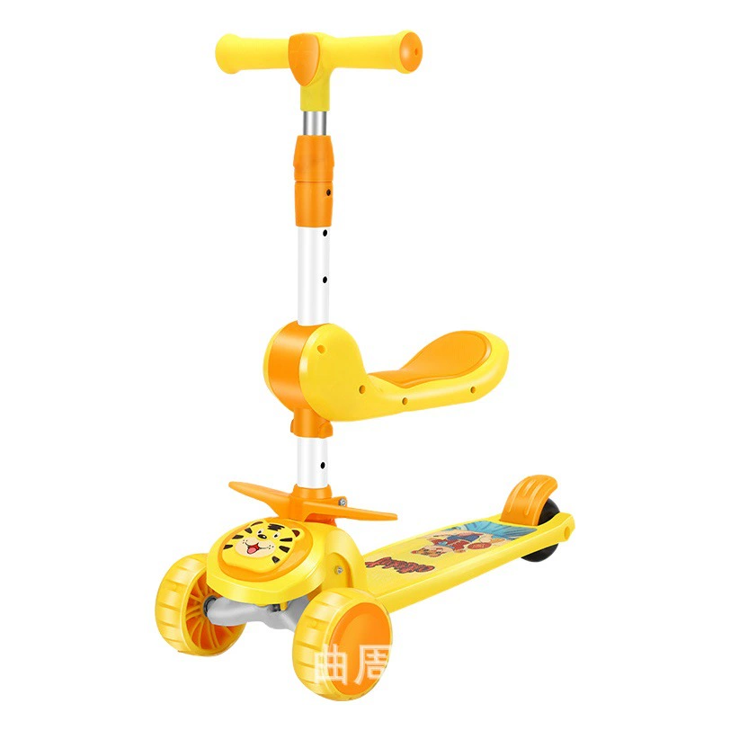 Детский скутер оптом три-в-одном детский скутер может сидеть и кататься От 2 до 12 лет детский автомобильный музыкальный скутер