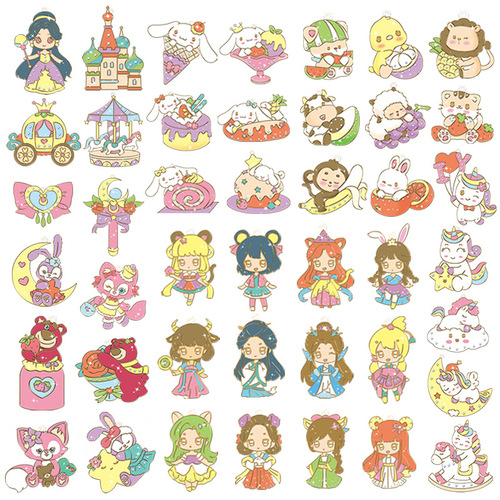 Children's no-bake glue painting toys paint painting handmade diy coloring girl pendant jewelry Christmas gift set