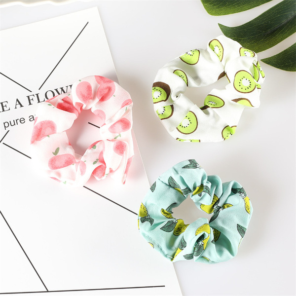Summer trend element hair circles Korean version of cute fruit…