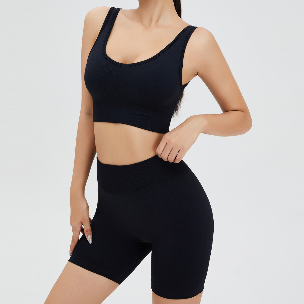 Europa y América nueva ropa de entrenamiento superior chaleco absorción de choque ropa interior deportiva desmontable almohadilla en el pecho de secado rápido yoga belleza espalda mujeres