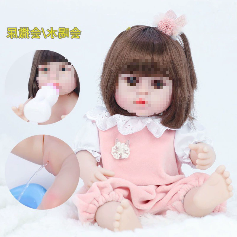 Doll for dressing up, toy girl's from soft rubber, makes sounds