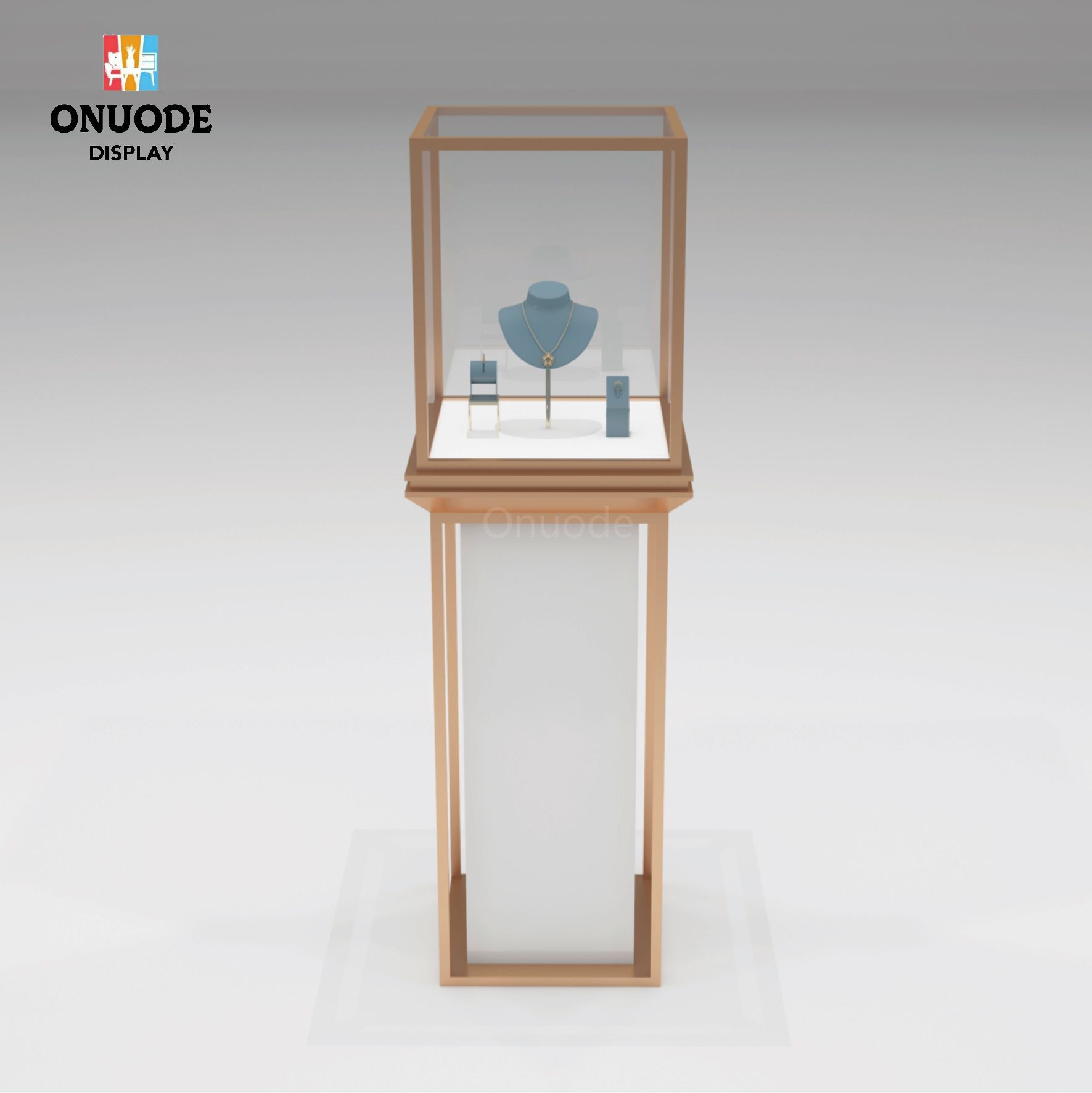 商场专用珠宝展示架不锈钢珠宝展示柜大容量首饰黄金展示架